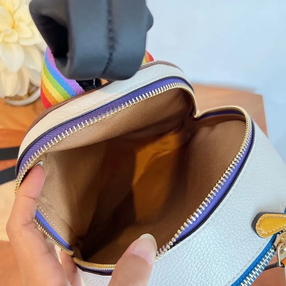 NWT Coach Mini‎ Court Backpack With Rainbow Coach - Picture 7 of 7